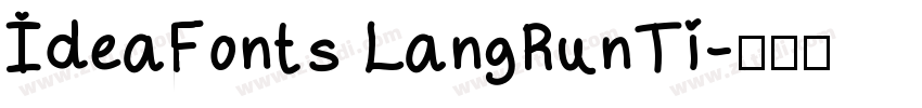 IdeaFonts LangRunTi字体转换